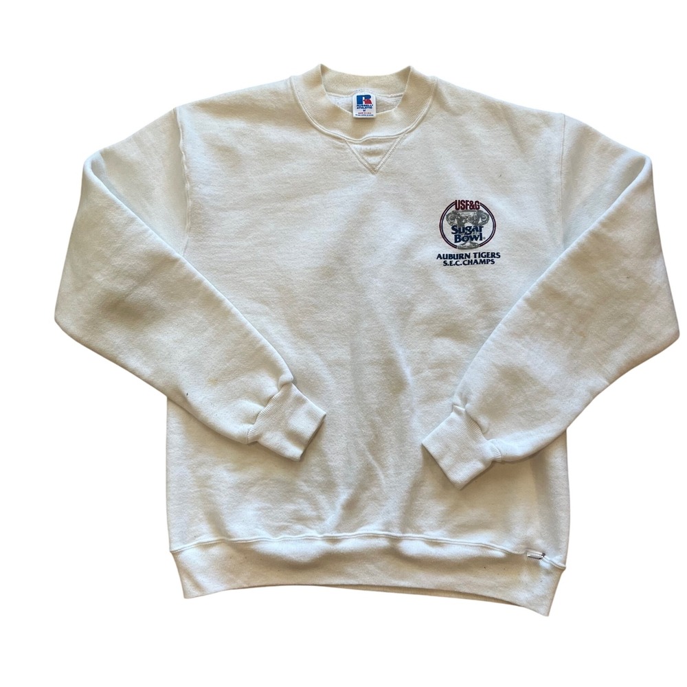 Vintage 1988 Sugar Bowl Auburn vs‎ Syracuse Russell Athletic Sweatshirt Mens M